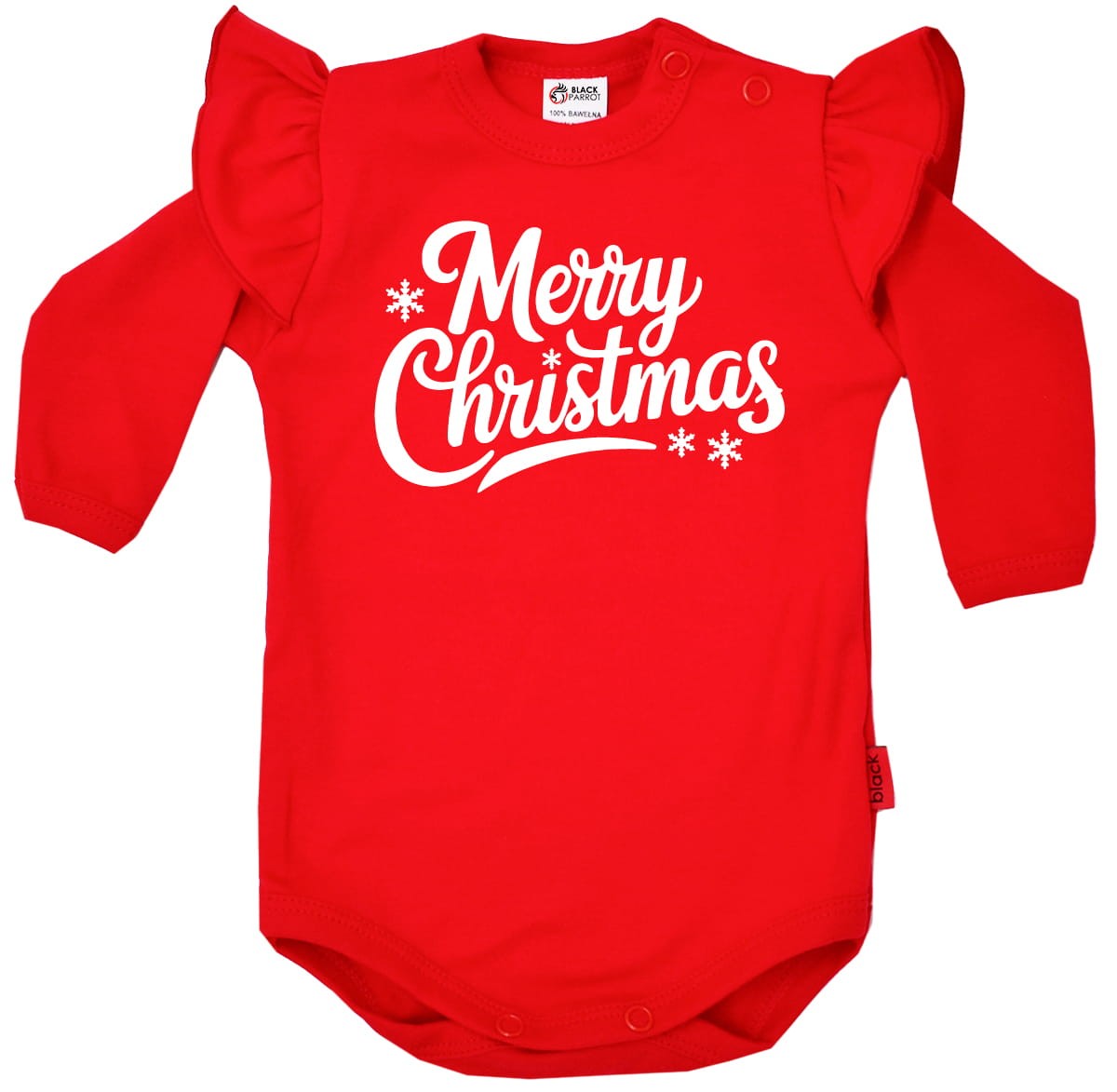 Body dziecięce z falbanką na święta - Merry Christmas