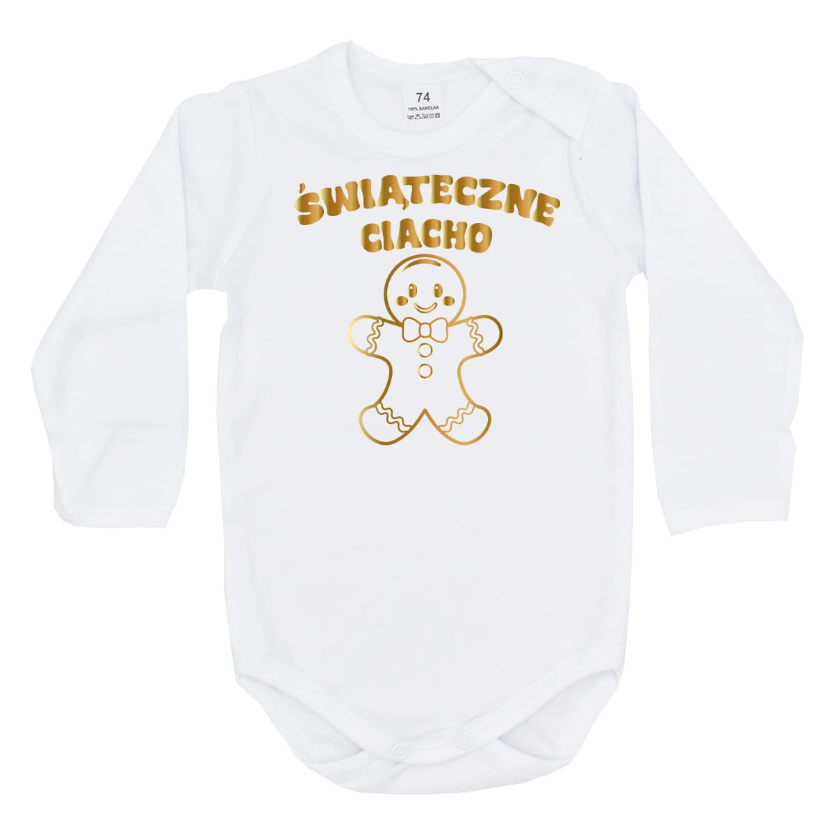 Body dziecięce na święta - Świąteczne Ciacho - białe