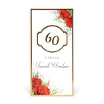 Kartka na 60 urodziny - czerwone róże