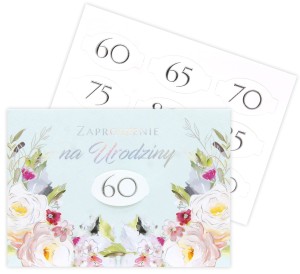 Zaproszenie z wymienną cyfrą 10 sztuk