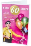 Kartka urodzinowa – 60 urodziny balony