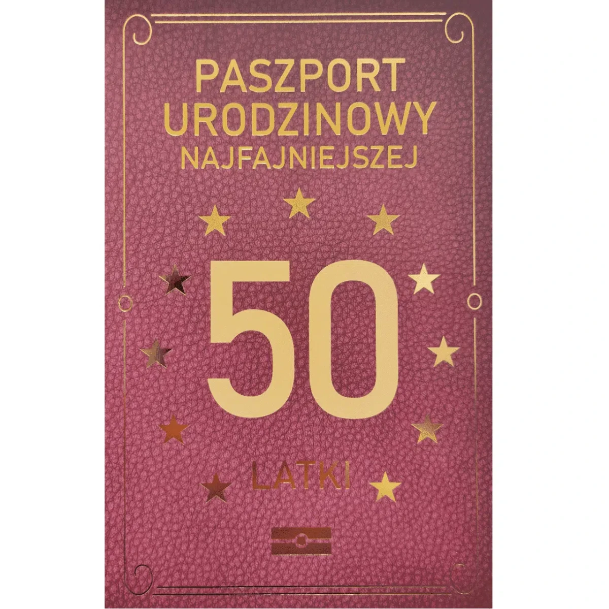 Kartka urodzinowa – Paszport 50-latki, brązowy