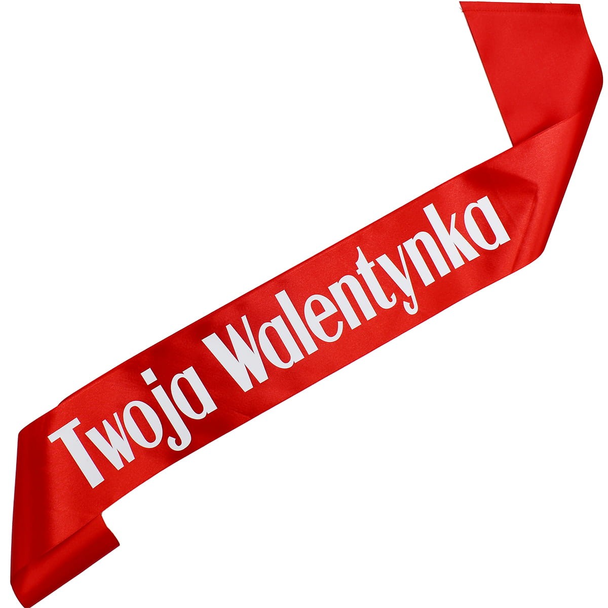 Twoja Walentynka.jpgTwoja Walentynka - czerwona szarfa z białym nadrukiem