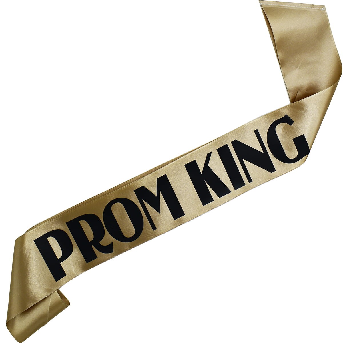 Prom King - szarfa w kolorze starego złota z czarnym nadrukiem