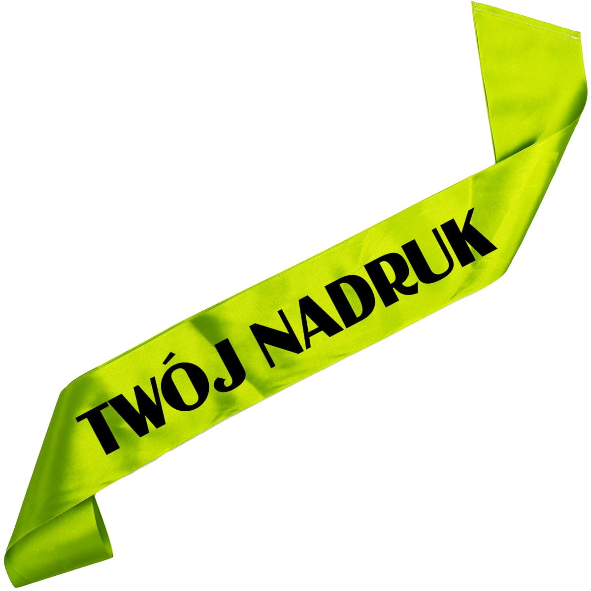 Szarfa zielone jabłuszko z Twoim nadrukiem w kolorze czarnym