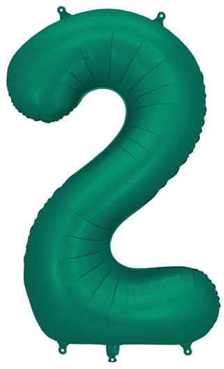 Balon foliowy Cyfra ''2'', 86cm, butelkowa zieleń
