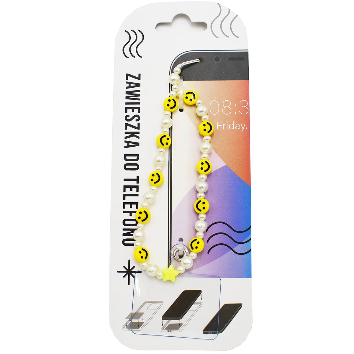 Zawieszka do telefonu -Żółte buźki 012