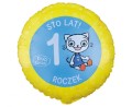 Balon foliowy 46cm - Kicia Kocia, roczek , pakowany