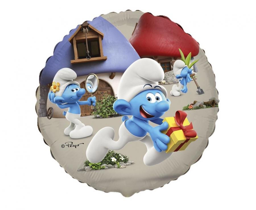 Balon foliowy 46cm - Smerfy , pakowany