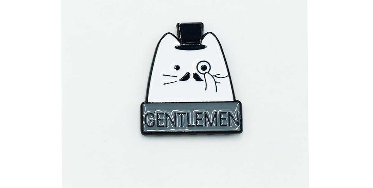 Kot Gentlemen - Zabawna Przypinka Pin