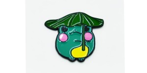 Żabka pod liściem - Zabawna Przypinka Pin