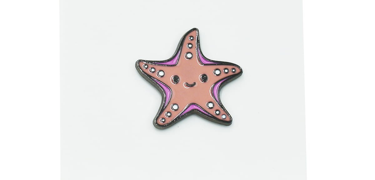 Różowa rozgwiazda - Zabawna Przypinka Pin