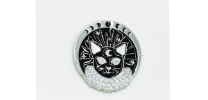 Kot Fazy Księżyca  - Zabawna Przypinka Pin
