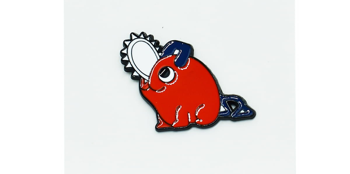 Piesek z piłą łańcuchową - Zabawna Przypinka Pin