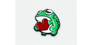 Żabka z sercem - Zabawna Przypinka Pin