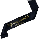 Czarna szarfa Najlepszy Świadek + data imprezy