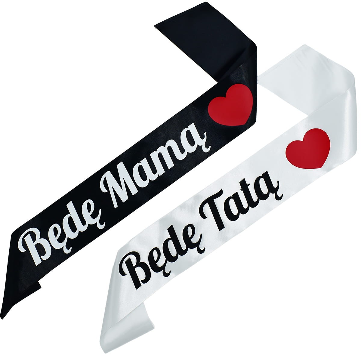 Zestaw Będę Mamą i Będę Tatą , z serduszkiem