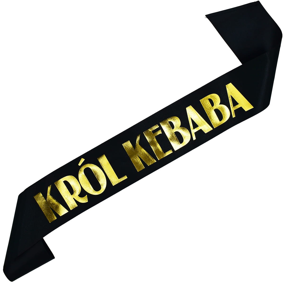 Król Kebaba - czarna szarfa ze złotym nadrukiem