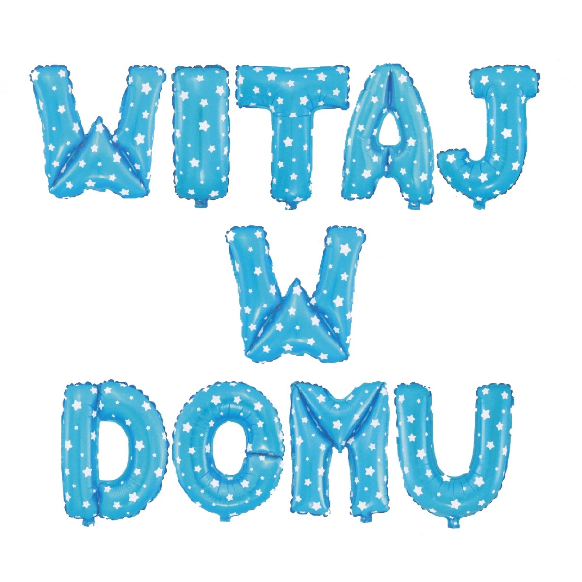 WITAJ W DOMU - zestaw balonów niebieskie w serca