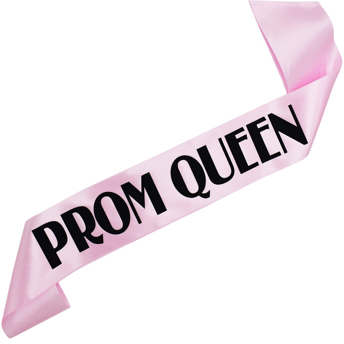Prom Queen - szarfa w kolorze jasnego różu z czarnym nadrukiem