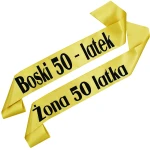 Zestaw złotych szarf  - Boski 50-latek, Żona 50 latka