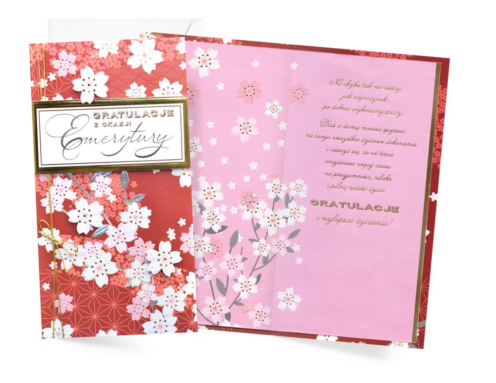 Karnet Gratulacje z okazji Emerytury