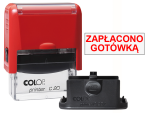 Pieczątka Zapłacono gotówką C20 - czerwona