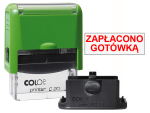 Pieczątka Zapłacono gotówką C20 - zielona