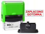 Pieczątka Zapłacono gotówką C20 - neonowo zielona