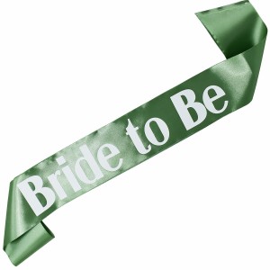 Bride to Be - szałwiowa szarfa z białym nadrukiem