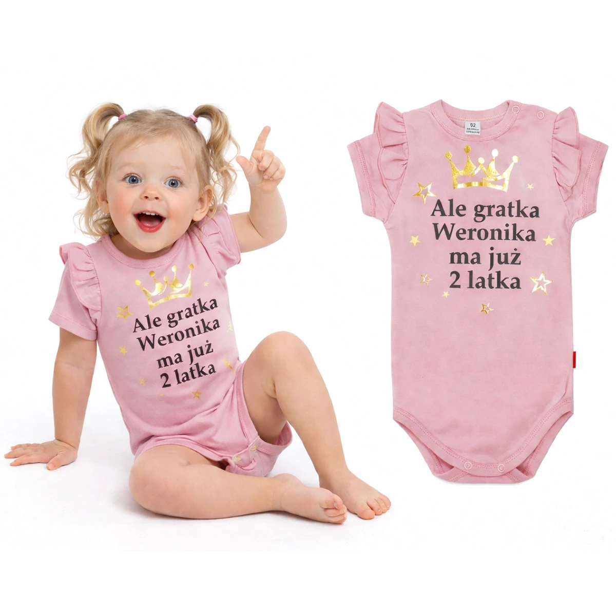 Body dziecięce z falbanką Ale gratka mam już 2 latka