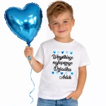 Wszystkiego najlepszego dziadku - koszulka z imieniem niebieskie serca