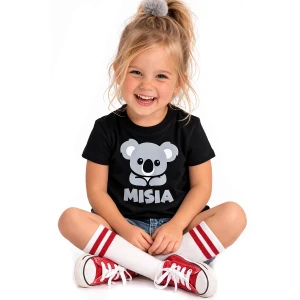 Koszulka czarna Koala + dowolne imię