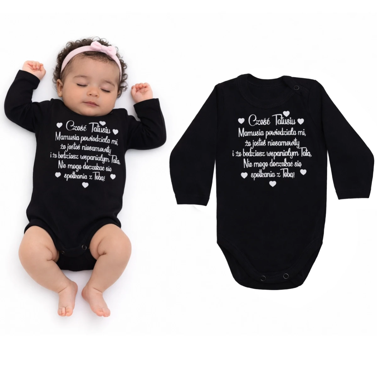 Body dziecięce Będziesz wspaniałym Tatą - biały nadruk