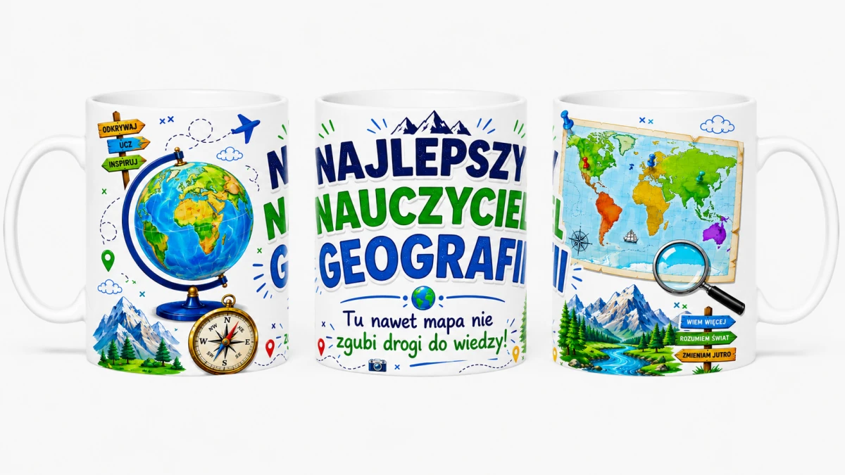 Kubek dla nauczyciela geografii - Najlepszy Nauczyciel