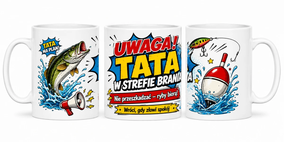 Kubek dla taty - Uwaga! Tata w strefie brania