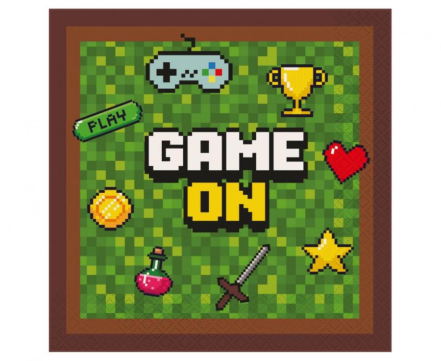 Serwetki papierowe Game On, 33 x 33 cm, 20 szt