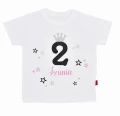 Koszulka na 2 urodziny dla dziewczynki, z dowolnym imieniem