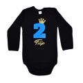 body dziecięce z cyferką na 2 latka