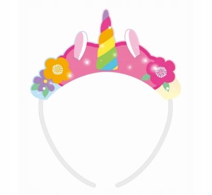 Tiara "Tęczowy Jednorożec", 4 szt.