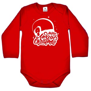 Body na Boże Narodzenie - Merry Christmas z czapką Mikołaja
